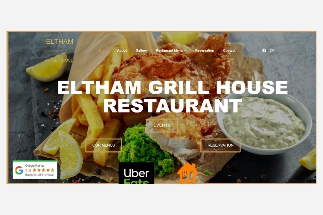 Eltham Grill House Web Site Design